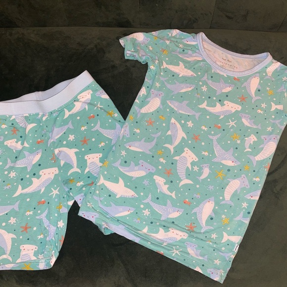 Little Sleepies Other - Little Sleepies Sea Life Pajama Set - Aqua and Lavender